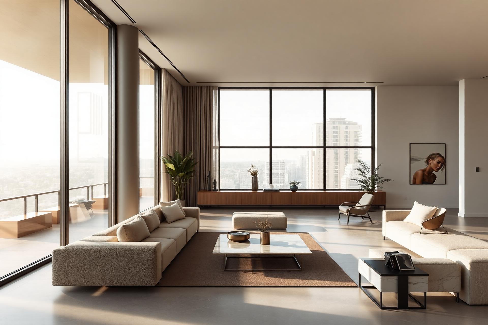 Interior contemporáneo de una residencia de alto valor en Lima